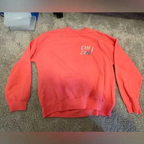 Pink Lily Coral Sweatshirt NWOT - Picture 1 of 3